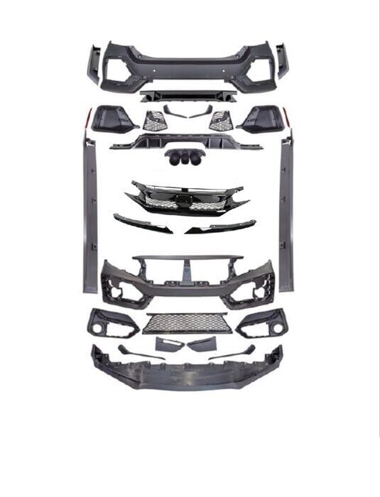 Honda Civic Fc5 2016-2021 İçin Uyumlu Makyajlı Type-R Görünüm Body Kit