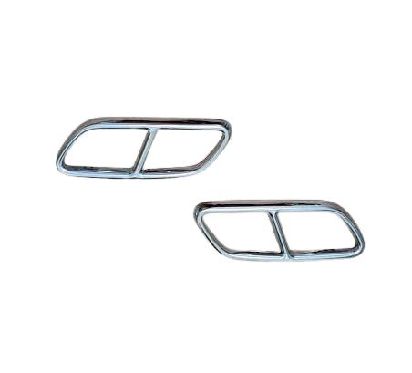 Mercedes W206/C Serisi Çift Çıkış Görünüm – Krom Egzoz Uçları