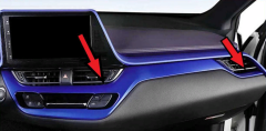 Toyota C-HR 2016-2019 Uyumlu Konsol Alt Kaplama 2 Parça Mavi