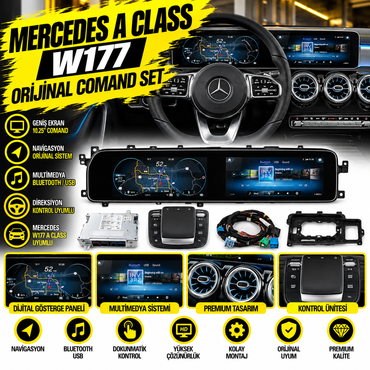 A-Class W177 Orijinal Comand Set