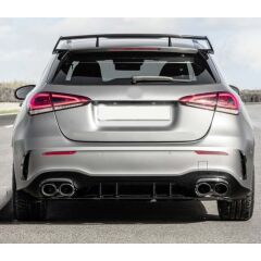Mercedes A45 W177 HB 2019+ Uyumlu Yedek Parça Difüzör & Silver Egzoz Seti