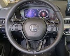 Honda Civic Uyumlu 2022 Direksiyon Kaplama Seti 2 Parça - Karbon