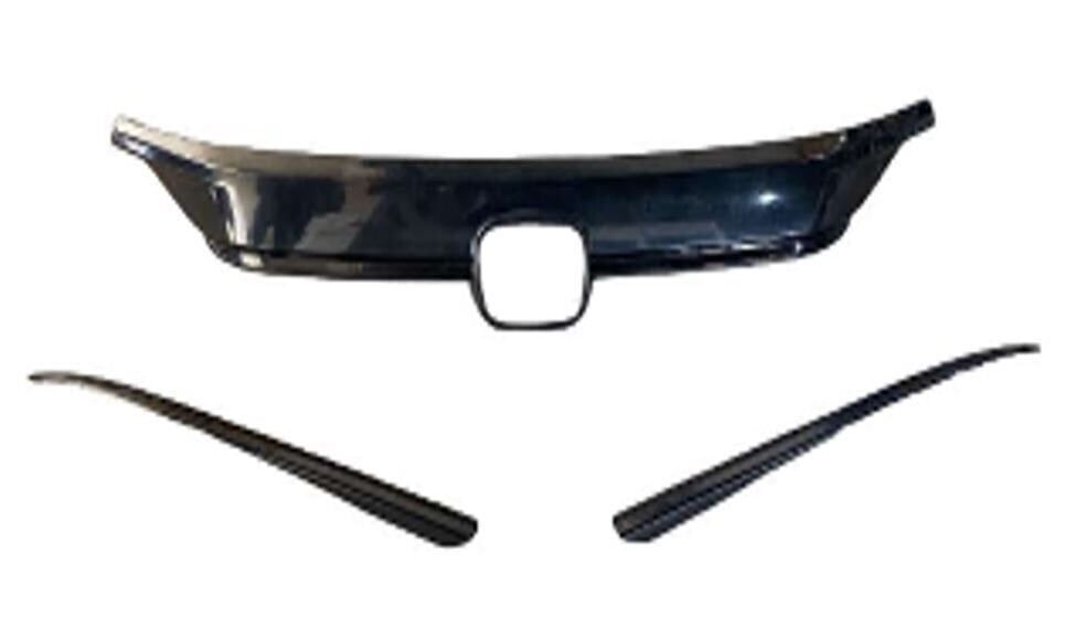 Honda Civic Uyumlu Yedek Parça 2022 Panjur Kaplama - Piano Black 3 Parça