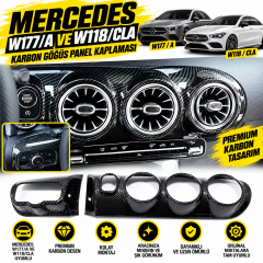 Mercedes W177/A ve W118/CLA Karbon Göğüs Panel Kaplaması