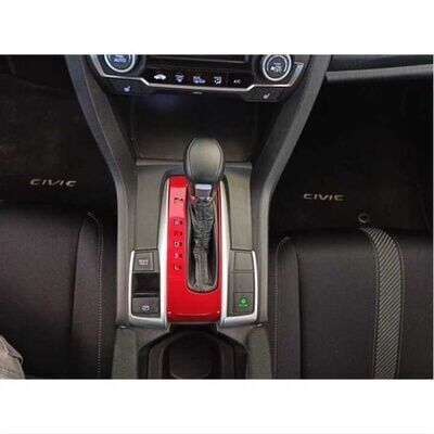Honda Civic Fc5 Uyumlu 2016-2020 Otomatik Vites Kaplama Kırmızı P-R-N-D-S-L
