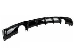 Bmw 3 Serisi F30 2012-2018 İçin Uyumlu Yedek Parça M Sport Difüzör (Parlak Siyah)- Sağ Sol Tek Çıkış