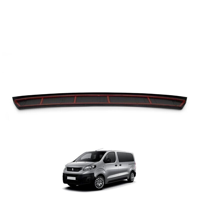 Peugeot Expert 3 Uyumlu  Arka Tampon Eşiği Parlak Siyah 2017 - Sonrası
