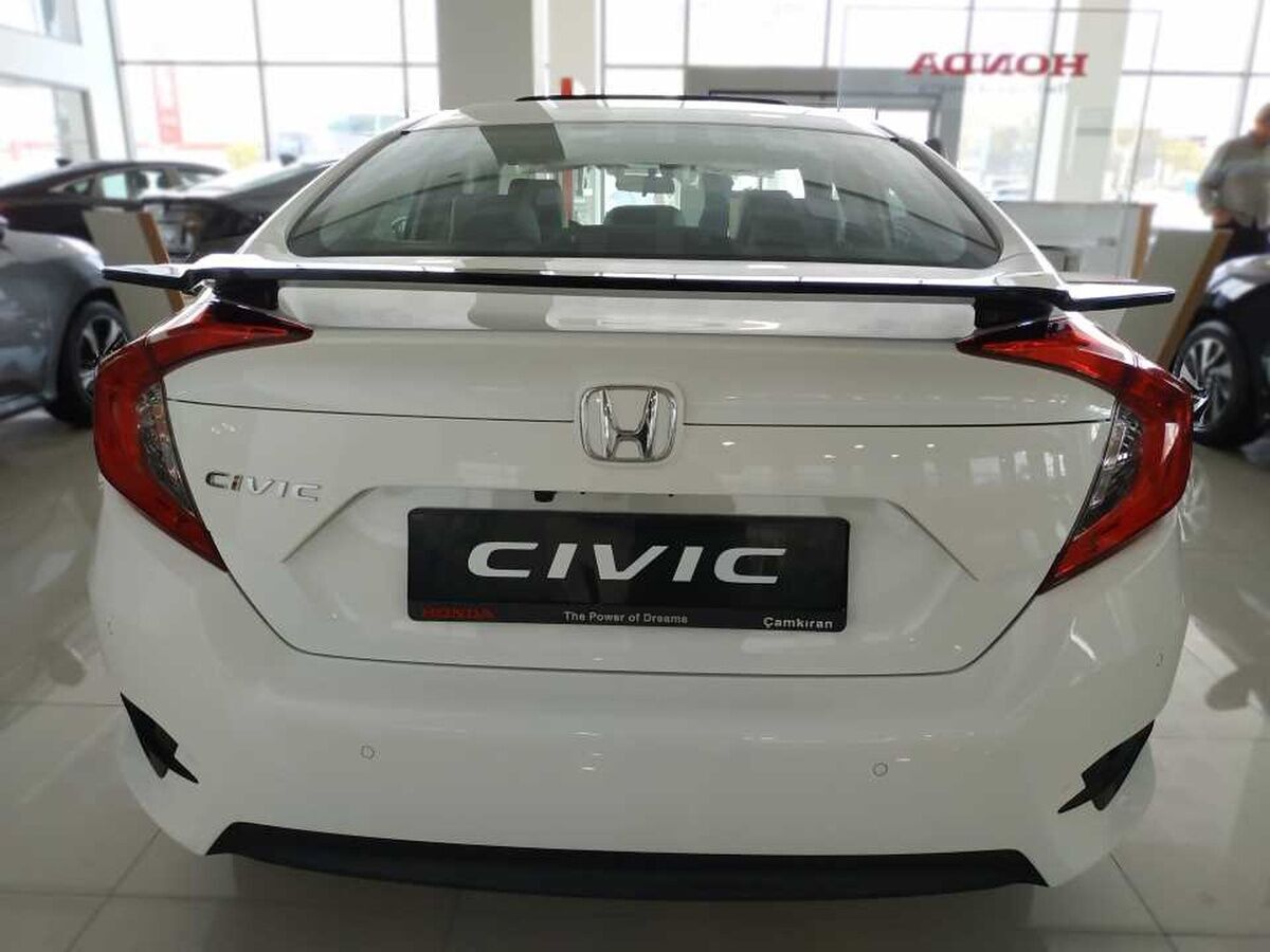 Honda Civic Fc5 Uyumlu  2016-2020 Bagaj Üstü Spoiler (Çıkıntılı Model Boyasız)