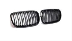 Bmw X5-X6 E70 2008-2014 Uyumlu Yedek Parça M Böbrek Çift Çizgi Panjur Piano Black