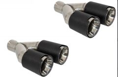 Bmw 5 Serisi G30 İçin Uyumlu Yedek Parça M5 Görünüm Difüzör Ve M5 Görünüm Egzoz Seti (Parlak Siyah Difüzör)