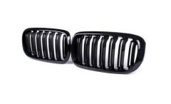 Bmw X5-X6 F15 2015-2018 Uyumlu Yedek Parça M Çift Çizgi Böbrek Panjur Piano Black