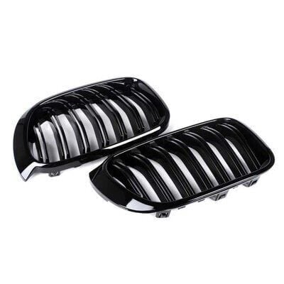Bmw X3 F25 2014-2018 Uyumlu Yedek Parça M Çift Çizgi Böbrek Panjur Piano Black