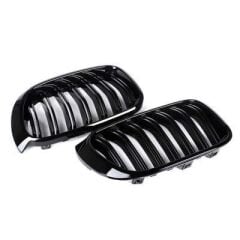 Bmw X3 F25 2014-2018 Uyumlu Yedek Parça M Çift Çizgi Böbrek Panjur Piano Black
