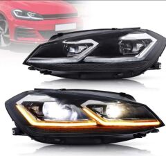 Volkswagen Golf 7.5 İçin Uyumlu J Far Silver Full Led