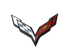 Chevrolet Corvette Uyumlu Yedek Parça  Bayrak Yapıştırma Siyah Bagaj ve Çamurluk Logosu