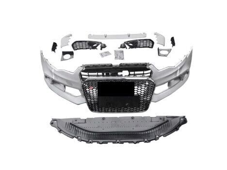 Audi A6 2012-2014 İçin Uyumlu RS6 Ön Tampon Panjur Seti (Krom Çerçeve)