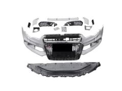 Audi A6 2012-2014 İçin Uyumlu RS6 Ön Tampon Panjur Seti (Krom Çerçeve)