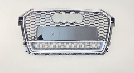 Audi A1 2016+ İçin Uyumlu Yedek Parça Rs1 Panjur Siyah Krom Çerçeve