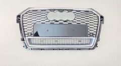 Audi A1 2016+ İçin Uyumlu Yedek Parça Rs1 Panjur Siyah Krom Çerçeve