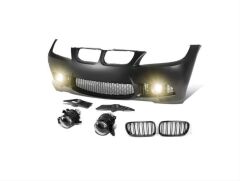 Bmw 3 Serisi E90 2009-2011 İçin Uyumlu LCI M3 Görünüm Ön Tampon + Panjur (Sis Lambaları Dahil)