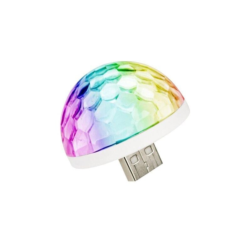 Disko Topu - [ 5 ADET ] Araç içi RGB Aydınlatma USB Girişli