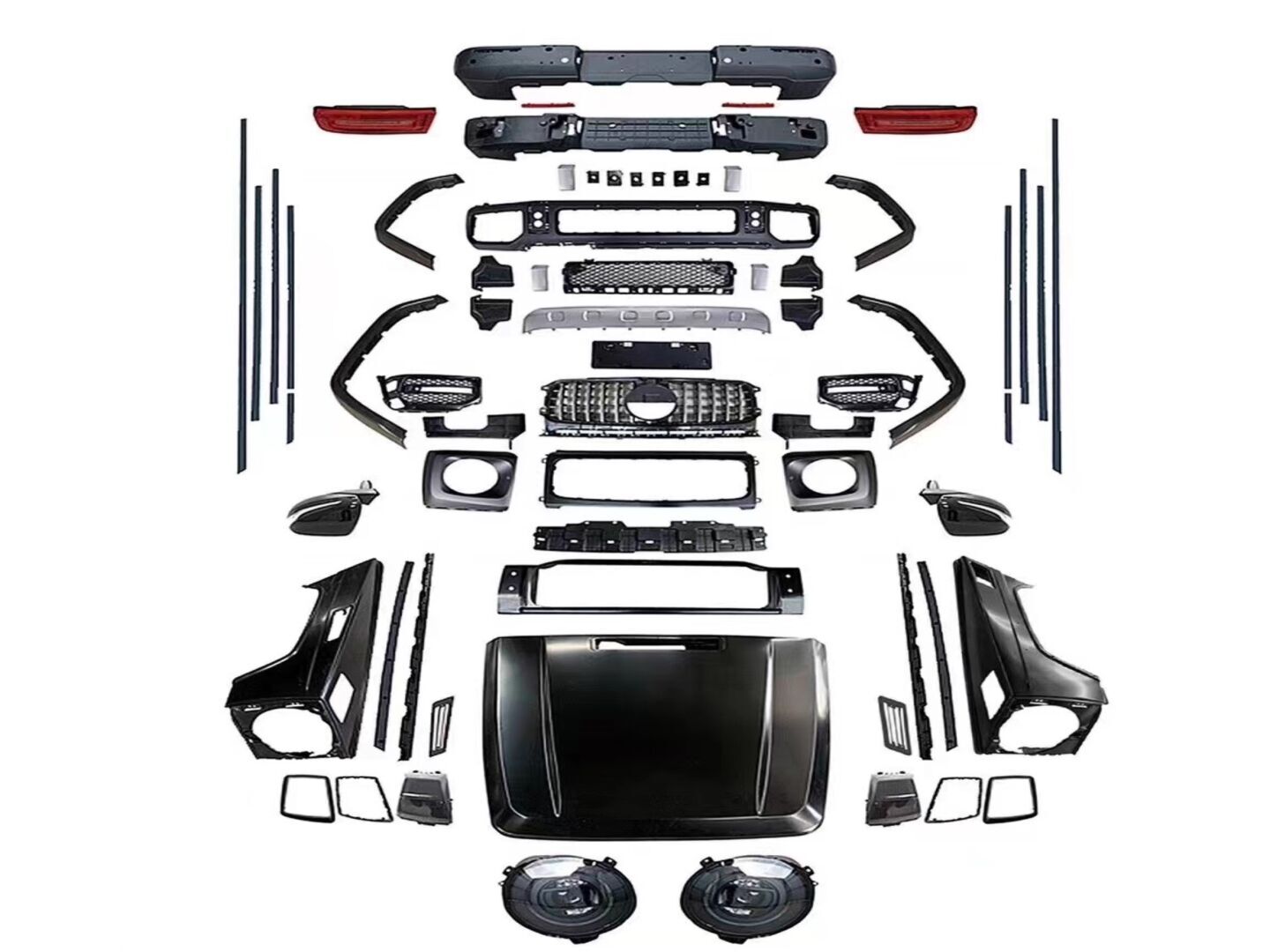 W463 G Serisi için Uyumlu Yedek Parça  G63 Görünüm Body Kit Full Set  (2004-2018)