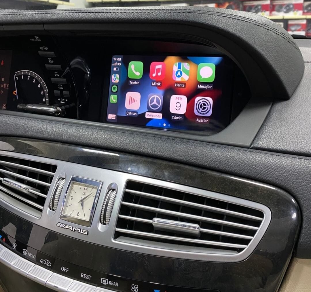 Mercedes S Kasa W221 Orj.Ekrana Carplay+And.Auto İnterface