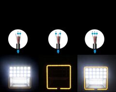 126W CRE Power Led Beyaz Angelli Kare Sis Lambası 42 Ledli