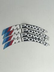 Bmw M Power Uyumlu Yedek Parça Lastik Yazısı Seti 8 Adet
