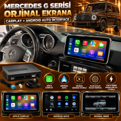 Mercedes G Kasa Orjinal Ekrana Carplay+And.Auto İnterface