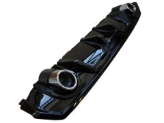 Honda Civic Fc5 Uyumlu Yedek Parça 2016-2020 Difüzör Çift Egzoz Piano Black