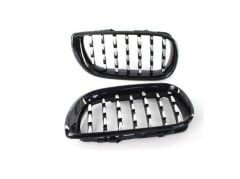 Bmw 3 Serisi 2002-2004 E46 İçin Uyumlu Diamond Panjur (Böbrek) Piano Black Çerçeve