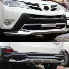 Toyota Rav 4 2014-2018 Uyumlu Ön ve Arka Tampon Koruma / Led