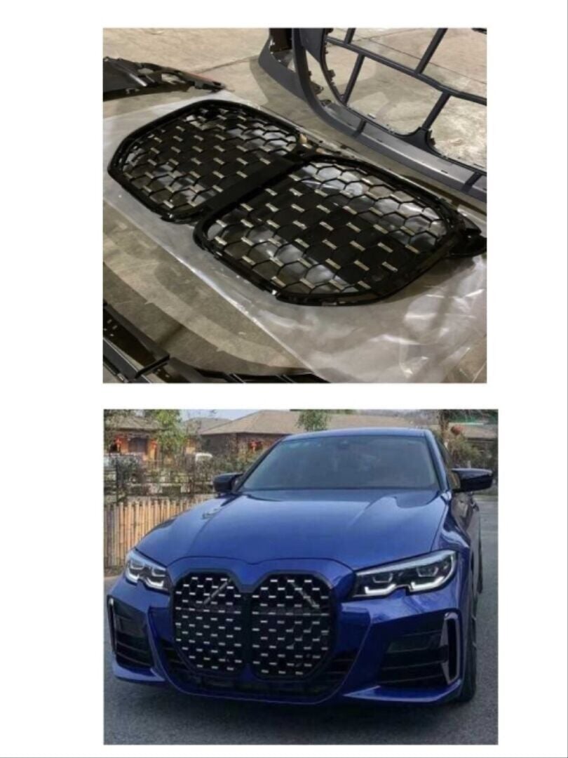 Bmw 3 Serisi G20 2019+ İçin Uyumlu G22 Dönüşüm Ön Tampon & Panjur Seti