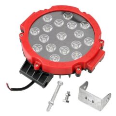 51W CRE Power Led Üniversal Yuvarlak Sis Lambası 17 Ledli Kırmızı