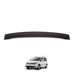 Volkswagen Caddy 2010 - 2015 Uyumlu  Arka Tampon Eşiği Parlak Siyah