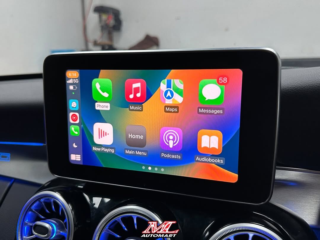Mercedes A Kasa Orjinal Ekrana Carplay+And.Auto İnterface