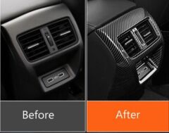 Honda Civic FE1 2022 için Uyumlu Yedek Parça Arka Klima Panel Kaplama - Karbon