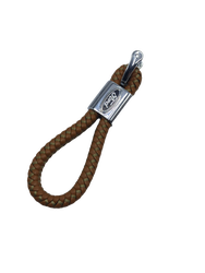 Ford Uyumlu Yedek Parça Örgülü Deri Kayış Anahtarlık Kahverengi