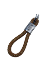 Ford Uyumlu Yedek Parça Örgülü Deri Kayış Anahtarlık Kahverengi