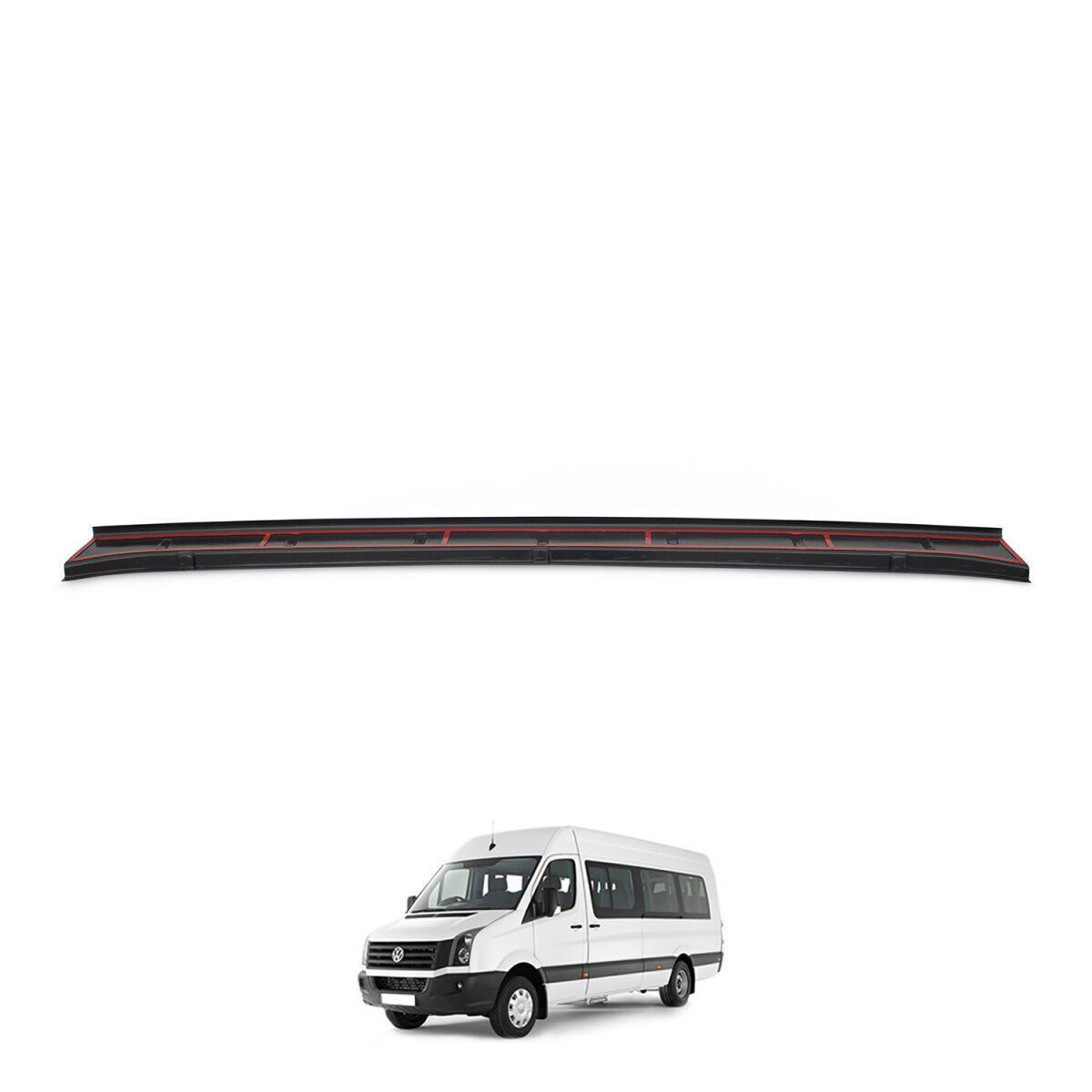 Volkswagen Crafter 2012 - 2017 Uyumlu Arka Tampon Eşiği Parlak Siyah