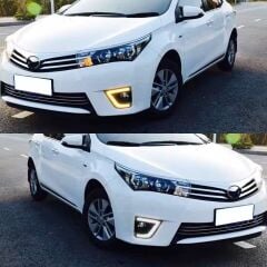 Toyota Corolla (2013-2016) Uyumlu LED Sis Farı Çerçevesi Gündüz Farı (DRL)