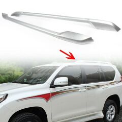 Toyota Prado FJ 150 2010-2017 Uyumlu OEM Tavan Çıtası / Gümüş