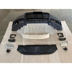 Audi A6 RS6 2015-2018  Uyumlu Yedek Parça Ön Tampon Set Krom Çerçeve