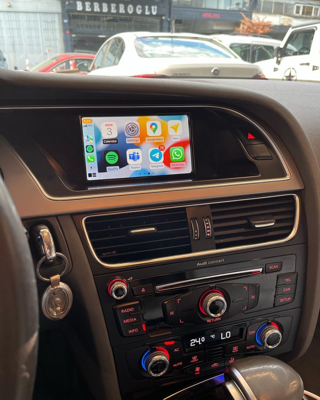 Audi A4-A5 Orjinal Ekrana Carplay+And.Auto İnterface