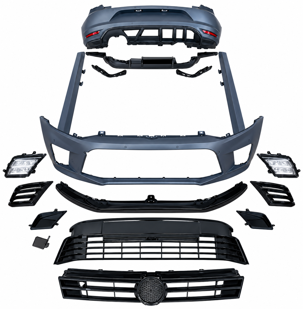 Volkswagen Polo 2009-2018 Uyumlu Wrc Body Kit Sis Lambalı