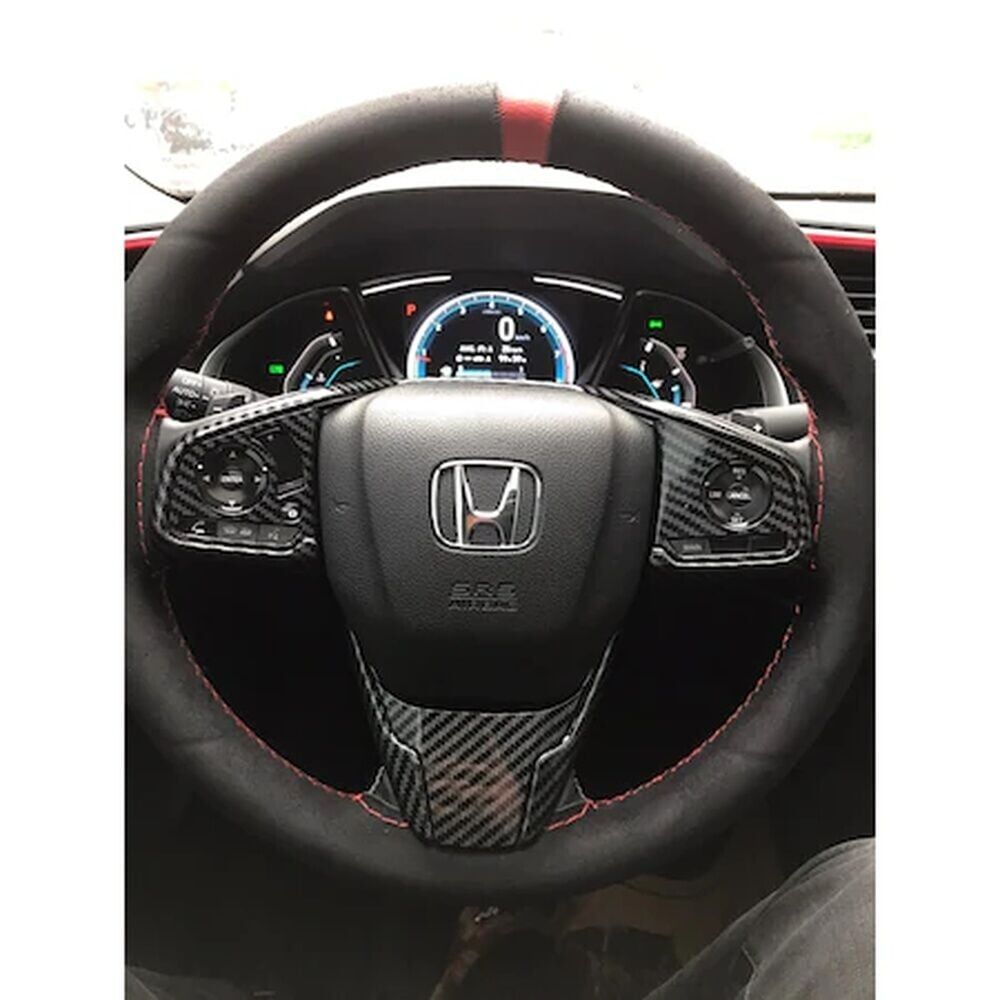 Honda Civic Fc5 Uyumlu  2016-2020 Direksyon Kaplama Karbon Full Set