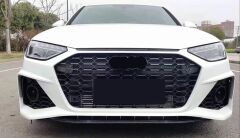 Audi A4 2019-2021 Rs4  Uyumlu Yedek Parça Ön Tampon Panjur Seti