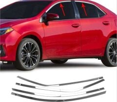 Toyota Corolla 2013-2018 Uyumlu  Cam Üst Çıtası Krom