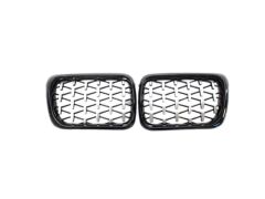 Bmw 3 Serisi E36 1997-1999 İçin Uyumlu Dıamond Panjur (Böbrek) Piano Black Çerçeve
